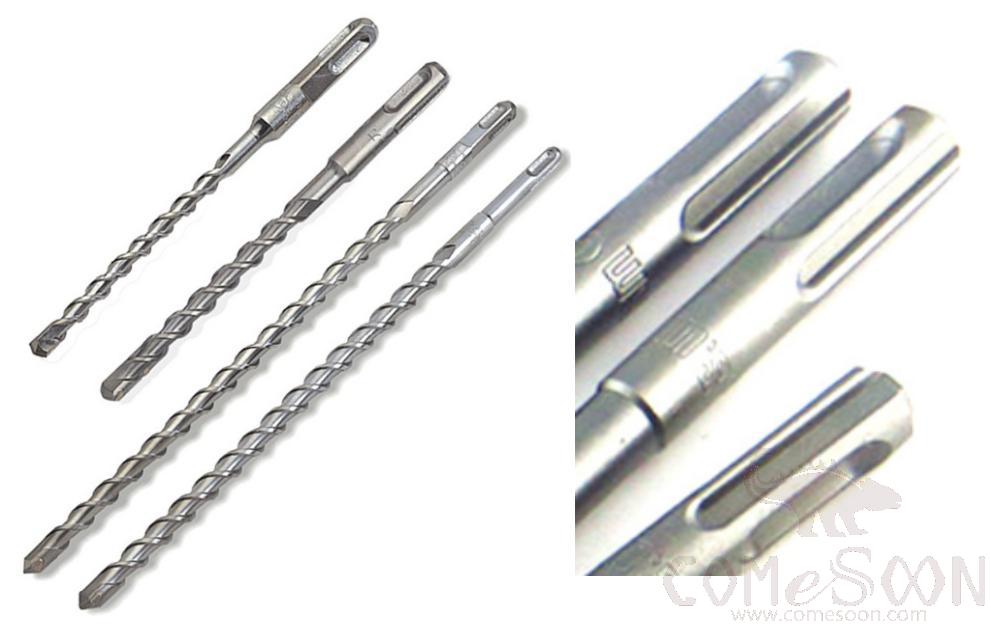 Round Shank Electric Hammer Drill Bits For Concrete 12X200mm ，Carbonized Alloy Steel + Yg8 Tungsten Steel