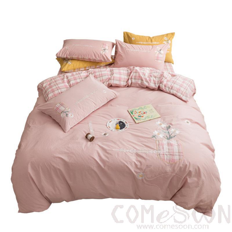 Bed Linens,Cotton,4 Piece Set(For W150&amp;180 cm Bed)