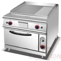 Gas Griddle(2/3Flat,1/3 Grooved) with GasOven, Dimension:L800*W900*H920mm, Power Supply:11.8+5.8 KW