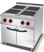 Electric 4 Hot Plate Cooker with Cabinet(Square), Dimesnion:L800*W900*H920mm, Power Supplyy : 4 X4 KW