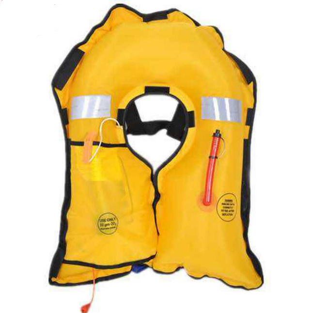 Inflatable life jacket-manual inflation