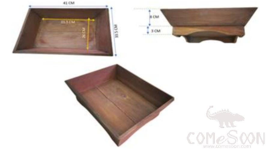 Wooden Laundy Tray 42cm Wx67cm D X8cm H
