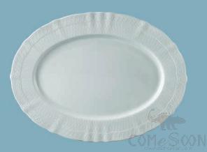 Bonechina Poya series Oval Fish Falt Plate 14&quot;