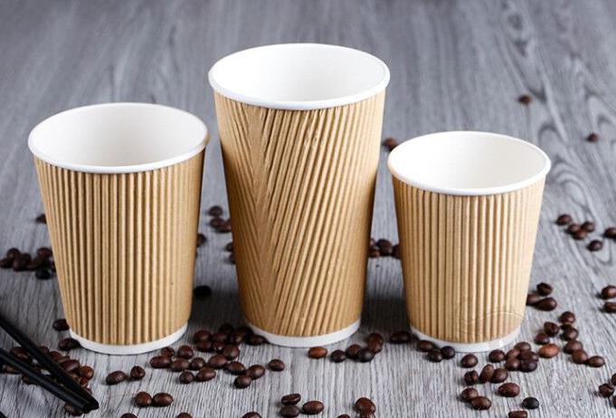 Coffe Cup 8oz Corrugated w/o lid，D8*H9.2cm
