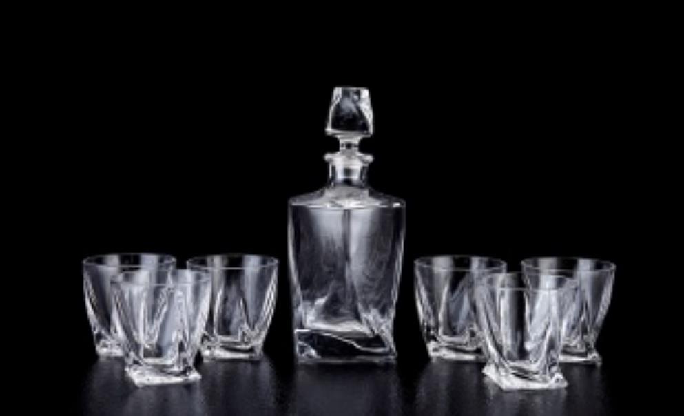 Crystal Wine Glass Bottle  Set 7pcs set