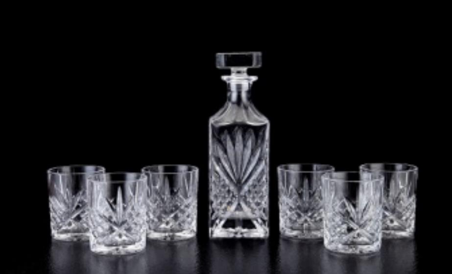 Crystal Wine Glass Bottle  Set 7pcs set