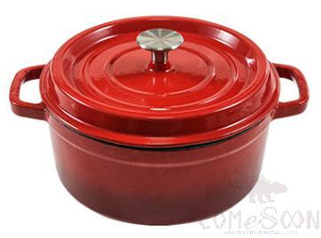 Casserole Enamel Pot φ26CM Red