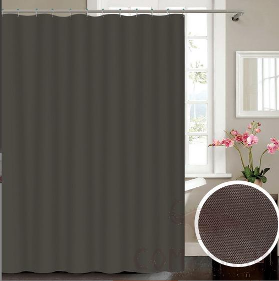 Dark Grey 90g Polyester Pure Pigment Shower Curtain-120* 80cm
