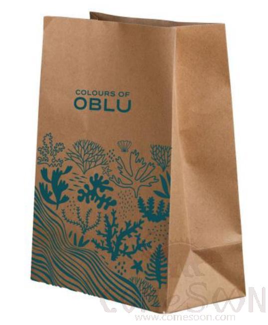 Kraft Food Bag s-sized W/LOGO，L200*W100*H250mm