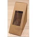 Kraft Sandwich Bo* w/ Window W/LOGO，L7*W12.5*H12.5cm