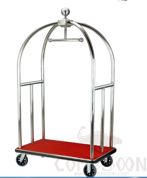 Luggage Trolley-304 stainless steel，1050*610*1860mm，Lobby Luggage Trolley