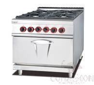 AG700-series 4-burner range with electric oven