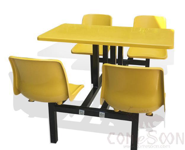 Frp Canteen Tables And Chairs-110*60*75Cm,Plastics And Steel