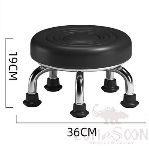 Black Nail Style Low Chair,Leather,36 * H19cm