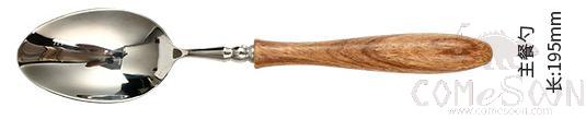 Table Spoon,19.5cm,S/S 304+Rosewood