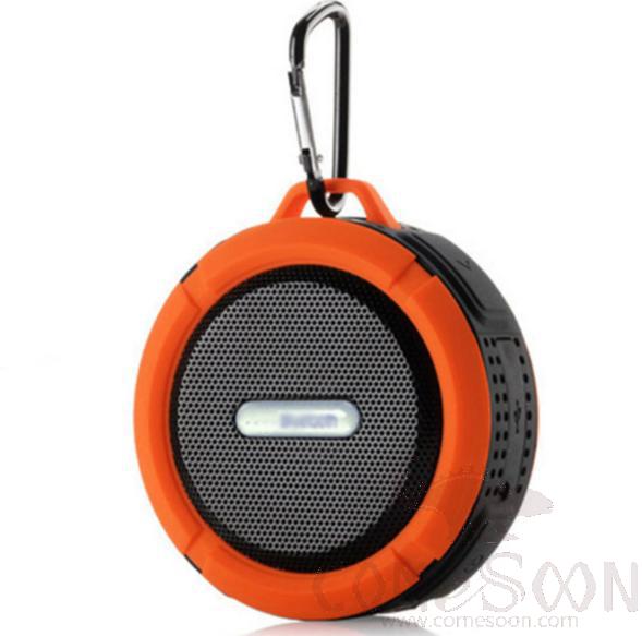 C6 waterproof Bluetooth speaker, Orange, 95*87mm, 5W, 85dB