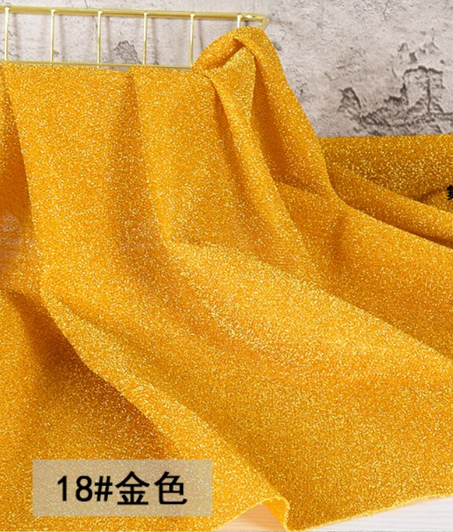Gold Glitter Fabric ,Chemical Fiber,Gold,150CM（W）