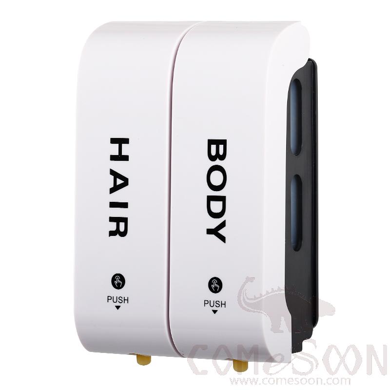 Double
Soap Dispenser，L6.3*W7.5*H21.5CM，MOQ2000