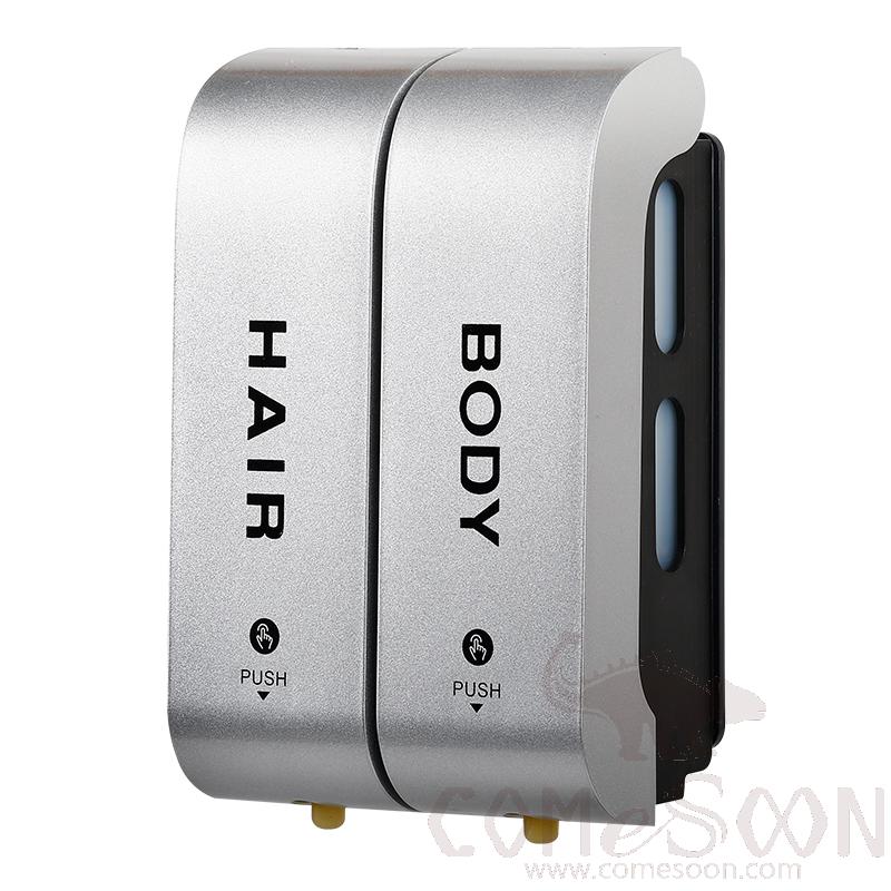 Double
Soap Dispenser，L6.3*W7.5*H21.5CM，MOQ500