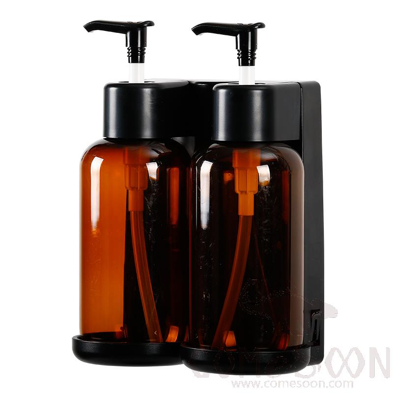 Double
Soap Dispenser，L14*W8.7*H17CM，MOQ2000