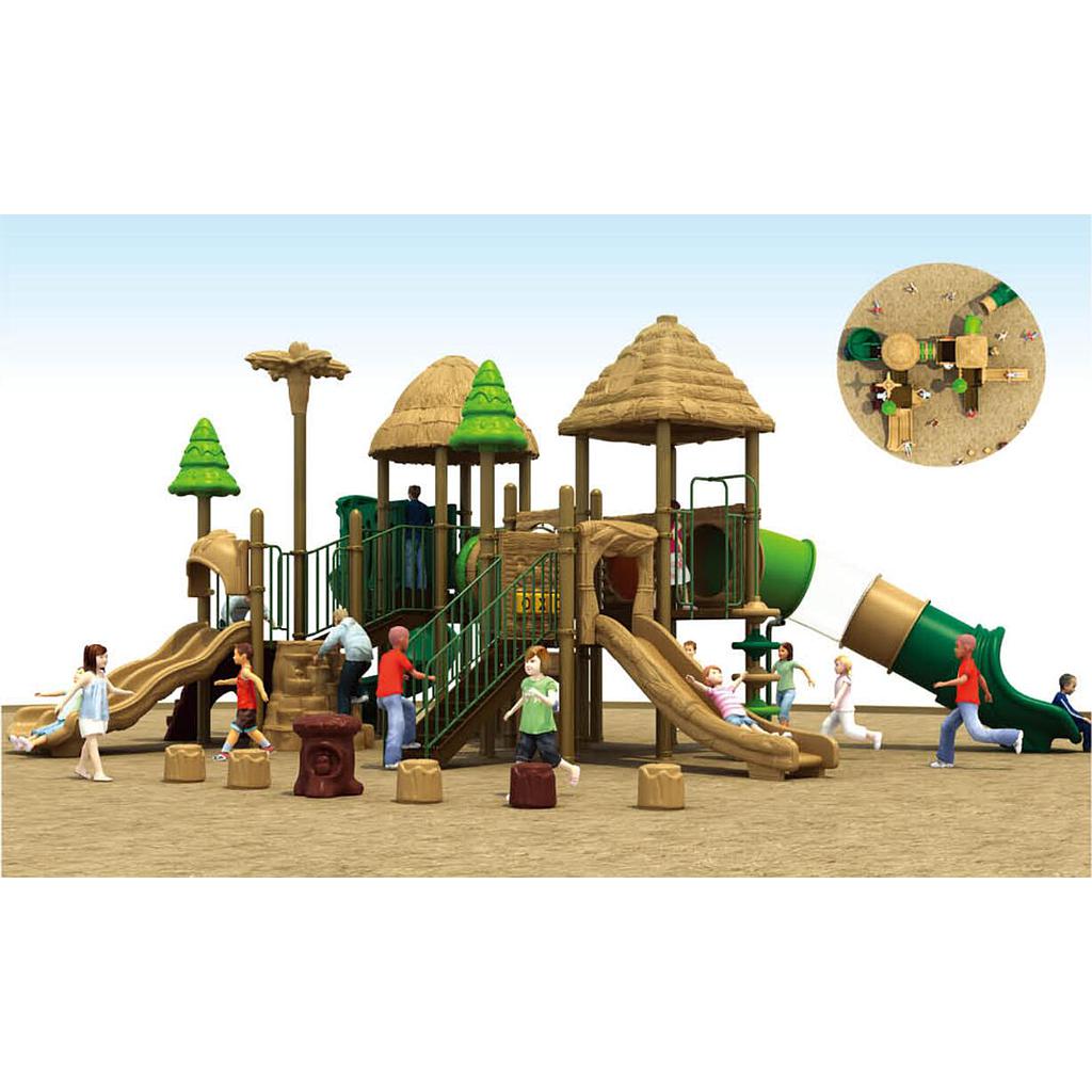 Outdoor Slide，L1000*W890*H510CM， Playground Castle