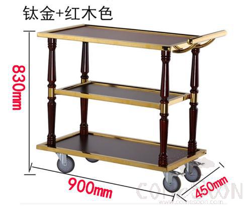  Dining Cart,Titanium / SS201 / Medium Fiber Board.,90*45*83CM