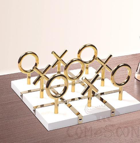 Chessboard Ornament, Wood + Stainless, L330*W330*30Mm