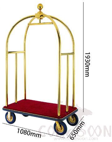 Lobby Luggage Cart, Stainless Steel, L108*W65*H193cm  Lobby Luggage Trolley