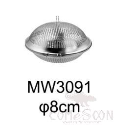 SS egg shaped Weibao, SS 304, 8cm×(H.)4.5cm