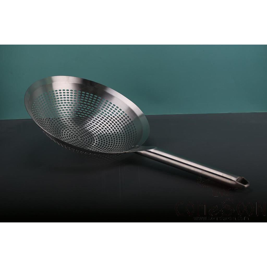 leaky SS spoon large hole series (short handle), 30cm/SS 201