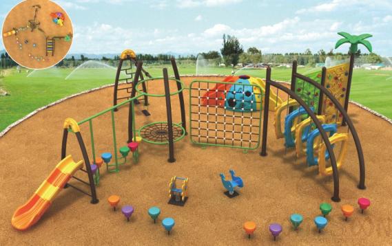  Slide Set For Kids Club，L1200*W1000*H280cm