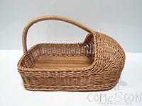 Imitation Rattan Steel Wire Shoe Basket, 3.0 Round Rattan + Steel Ring, 40*31*10cm