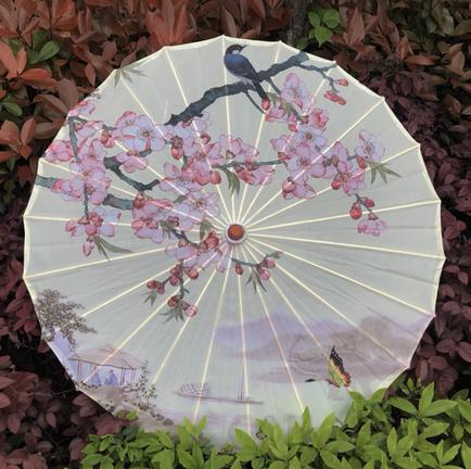 Oil Paper Umbrella, Silk Fabric, 60cm