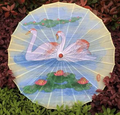 Oil Paper Umbrella, Silk Fabric, 60cm