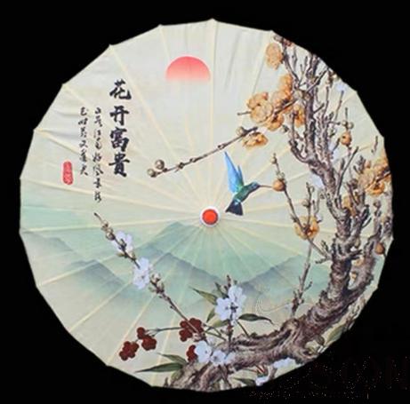 Oil Paper Umbrella, Silk Fabric, 82cm