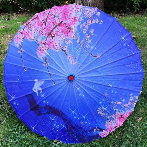 Oil Paper Umbrella, Silk Fabric, 60cm