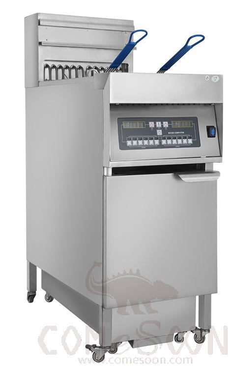 Computerized Double-Cylinder Fryer With Oil Filter
(Oil Filter Paper Type),400*770*1120mm,9KW/220V
