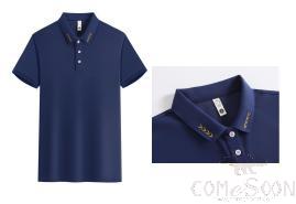 Men's and women's lapel short sleeve, bamboo fiber, M