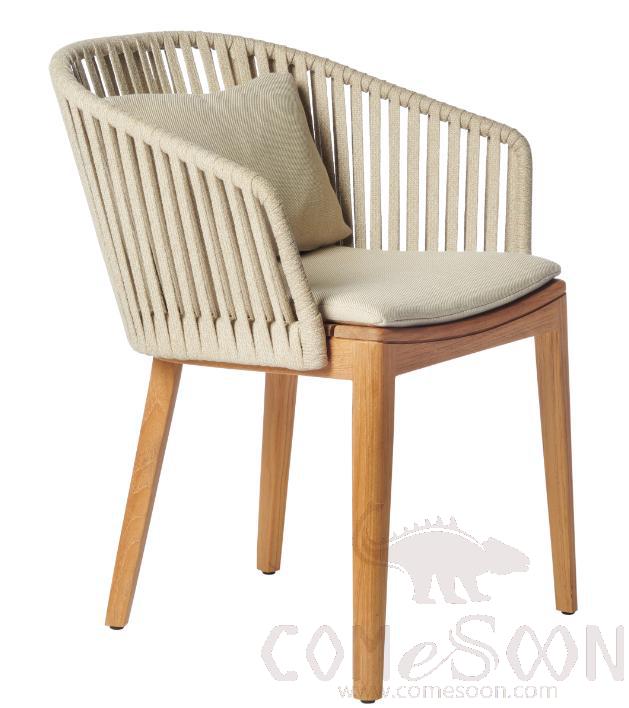 Outdoor Rattan Chair, Ash Wood, 60*62*83Cm