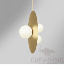 Small Chandelier, Iron + Glass, Body H650Mm