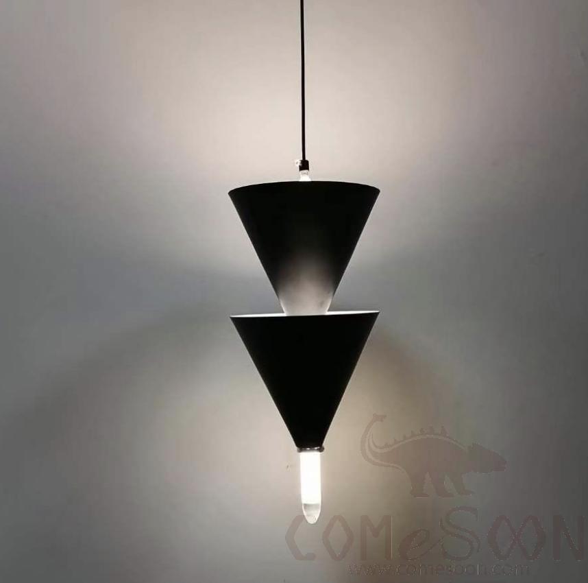 Small Chandelier, Iron + Acrylic, Two Ends - Diameter 170 * Height 400Mm + Hanging Line 1.5 Meters Adjustable