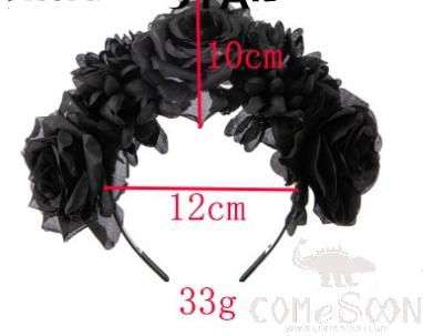 Halloween Dark With Simulated Fabric Fun Headband,Fabric
