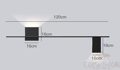 Wall Lamp, Painted Hardware, 1200Mm