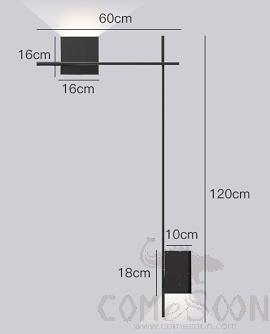 Wall Lamp, Painted Hardware, 600*1200Mm