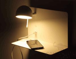 Wall Lamp, Lacquered Hardware + Acrylic, Medium 180*320*190Mm