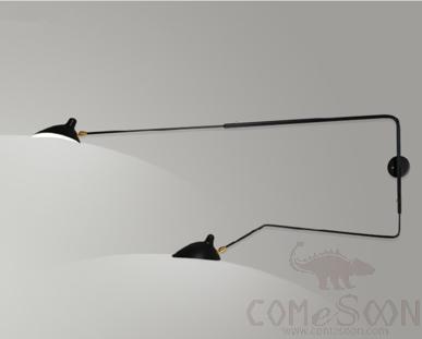 Double-Head Wall Sconce, Iron+Copper, 175*70Cm