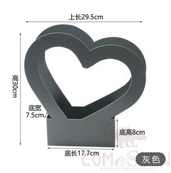 Heart-Shaped， Cardboard， 29.5*7.5*30cm，Black