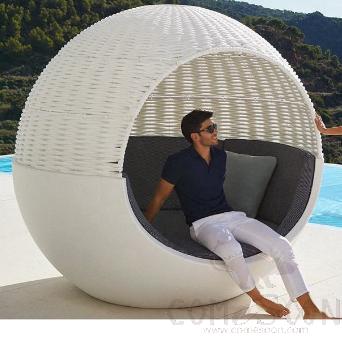 Outdoor Lounge(Sunbed), Aluminum Alloy， 210*200CM
