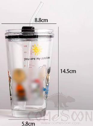Straw Mug, D8.8 * D5.8 * H14.5cm, Snoopy Scale Style