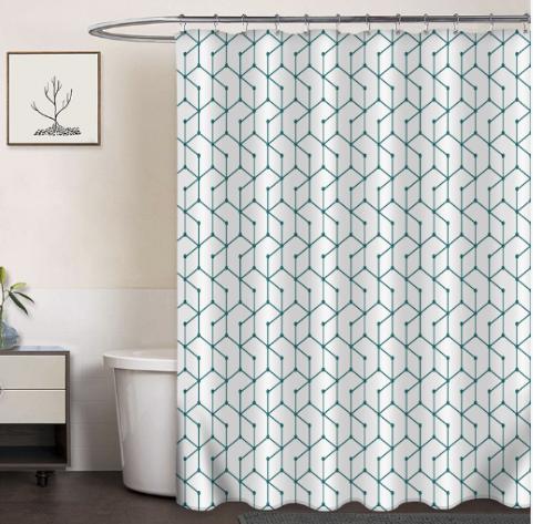Clothprintedshowercurtain
3Dsquaregreen